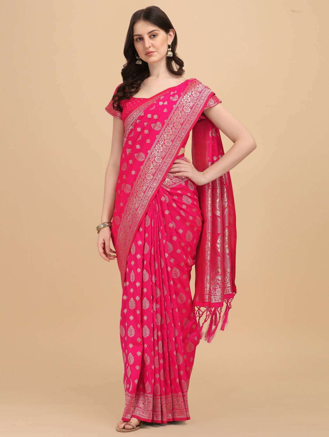 women's banarasi saree with blouse