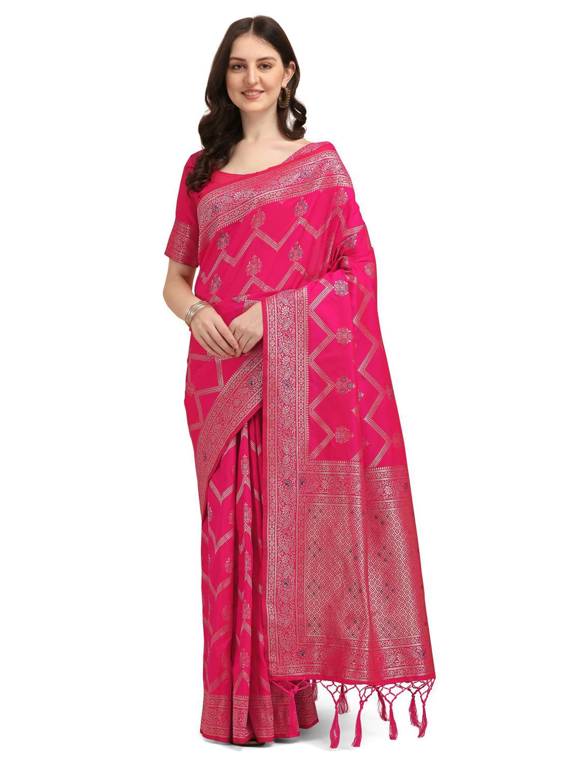women's banarasi saree with blouse - 20175488 -  Standard Image - 1