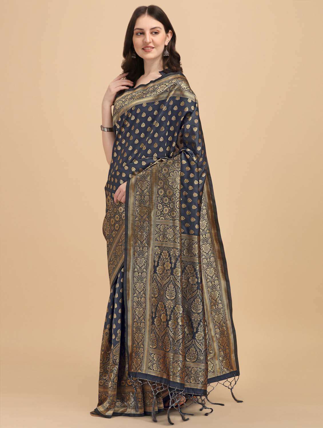 women's banarasi saree with blouse - 20175489 -  Standard Image - 1