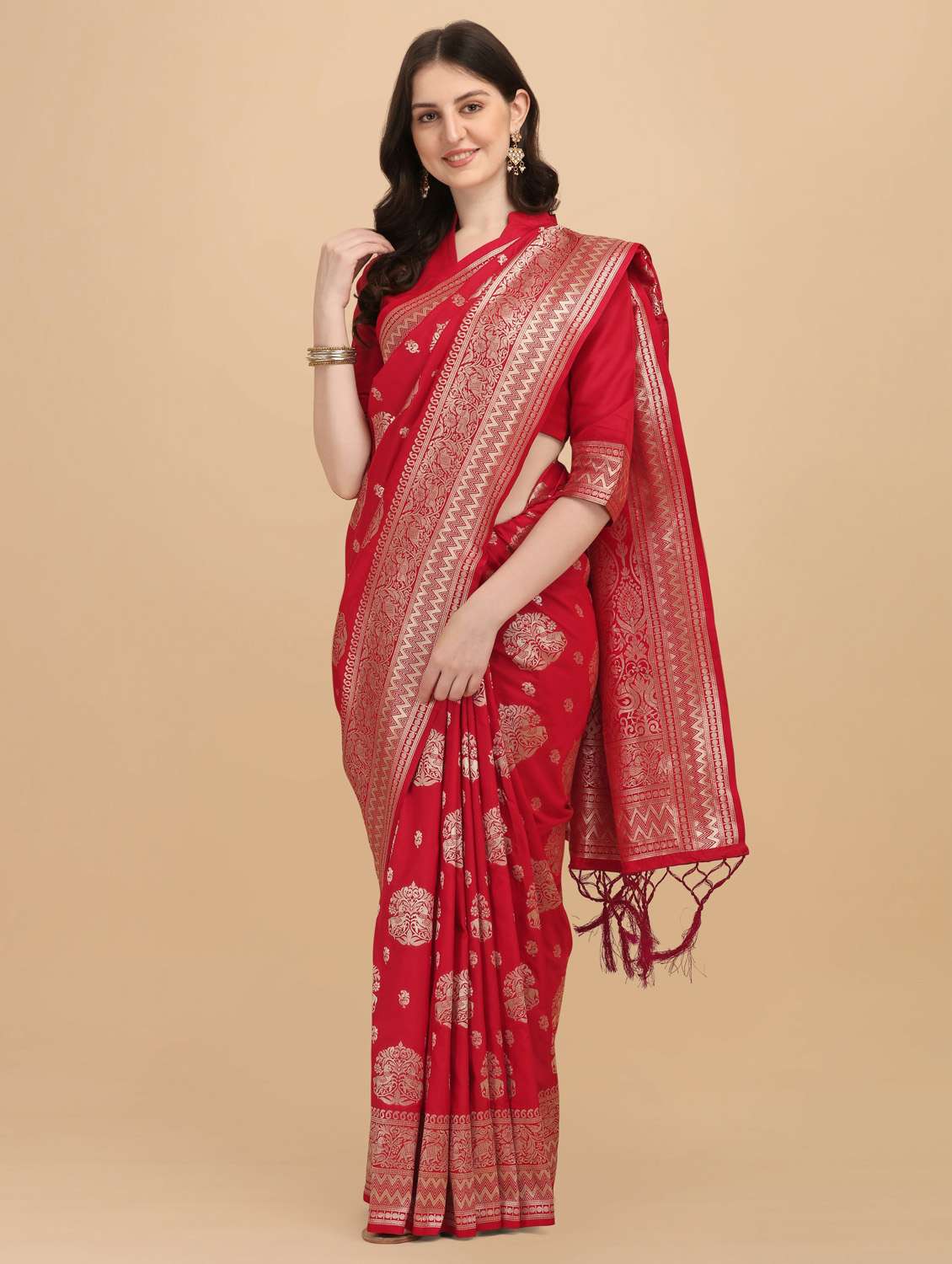 women's banarasi saree with blouse