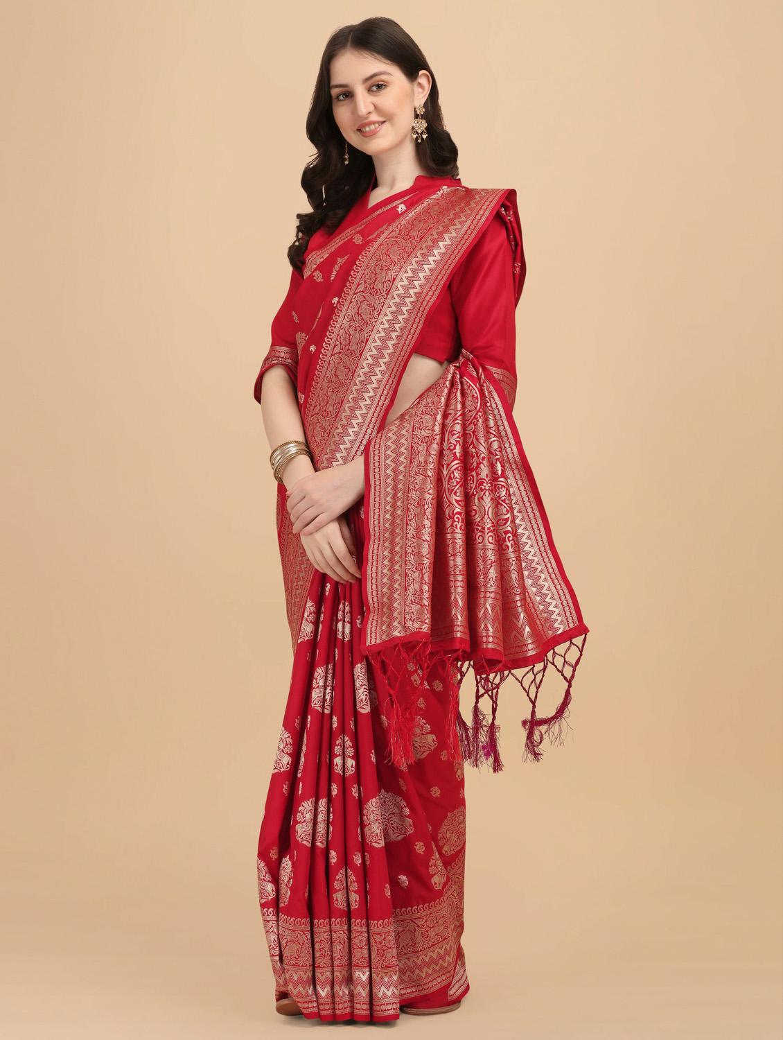women's banarasi saree with blouse - 20175504 -  Standard Image - 1