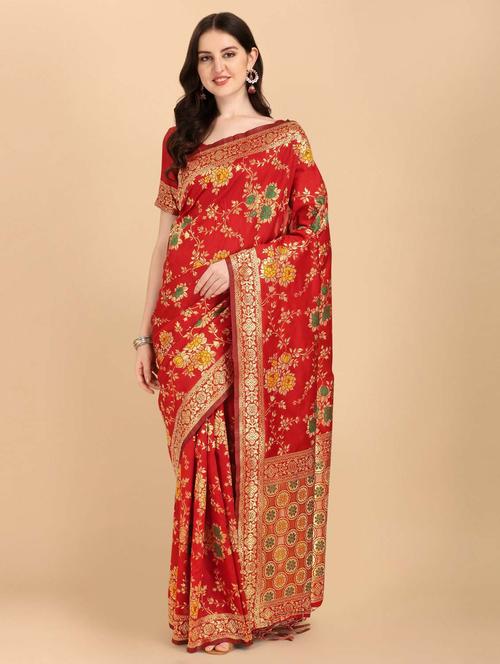 women's banarasi saree with blouse - 20175529 -  Standard Image - 0