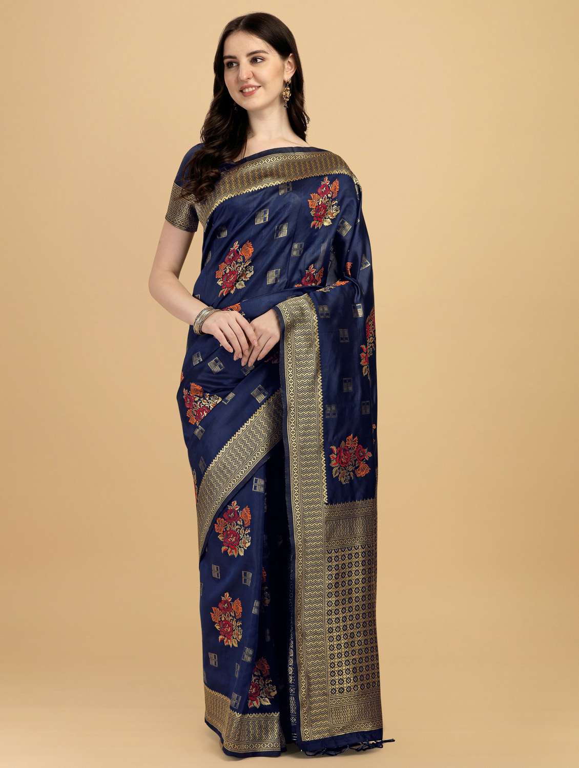 women's banarasi saree with blouse