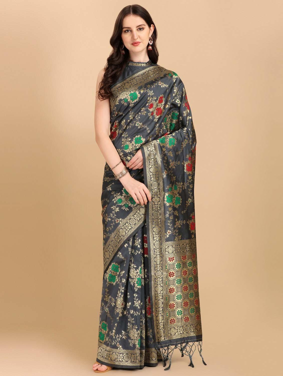 women's banarasi saree with blouse - 20175552 - Zoom Image - 0
