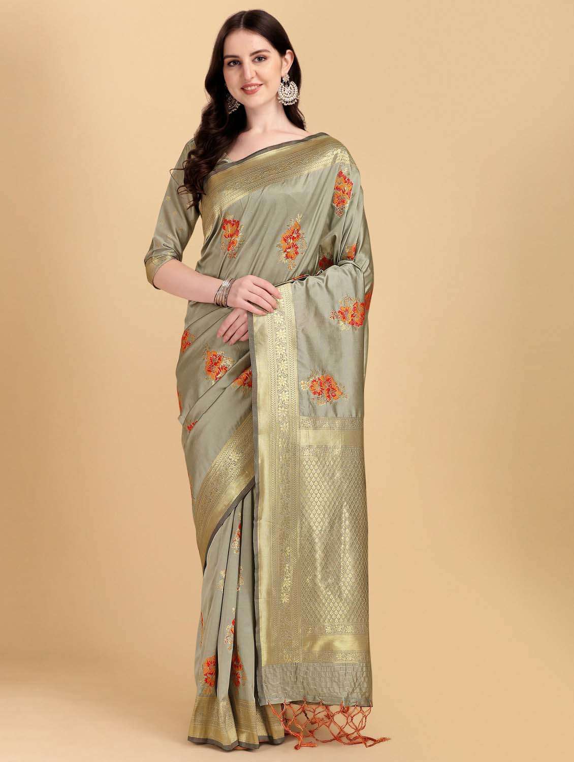 women's banarasi saree with blouse - 20175556 -  Zoom Image - 0