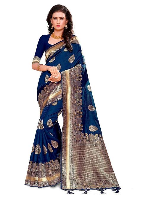 women's banarasi saree with blouse - 20175581 - Standard Image - 0
