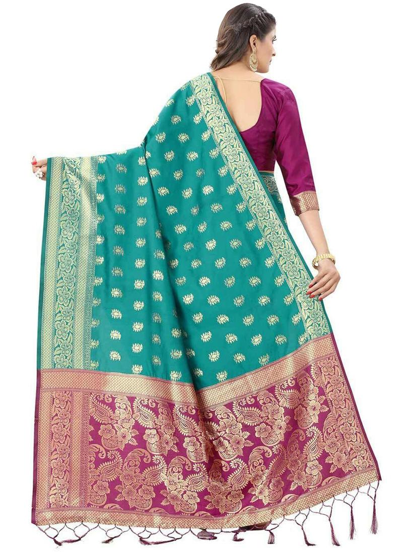 women's banarasi saree with blouse - 20175594 - Standard Image - 1