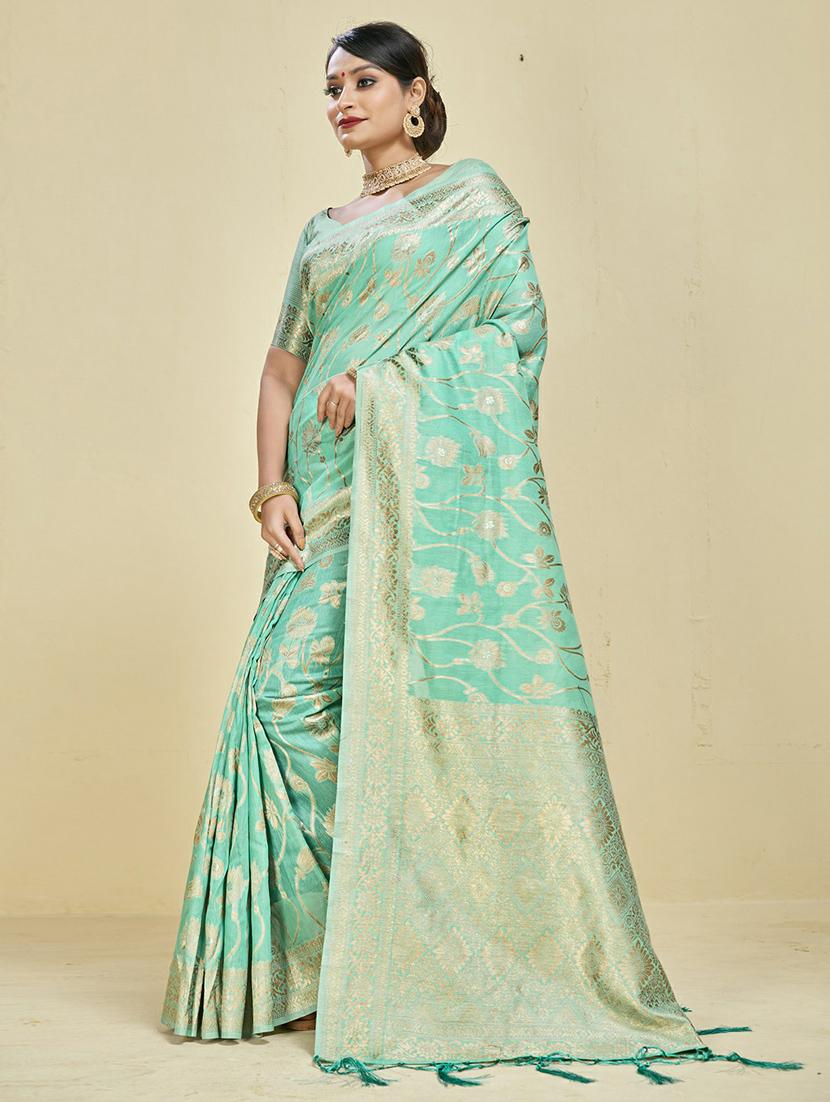 women's banarasi saree with blouse - 20175638 -  Standard Image - 1