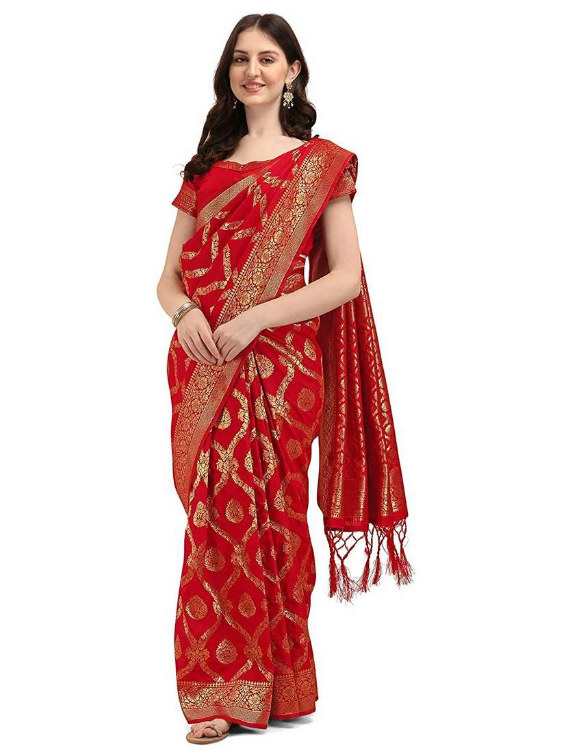 women's banarasi saree with blouse - 20175640 - Standard Image - 1