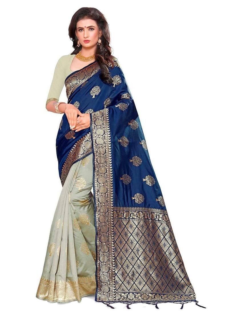 women's banarasi saree with blouse - 20175656 - Zoom Image - 0