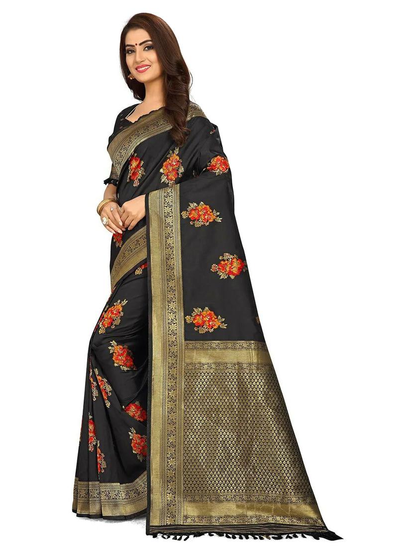 women's banarasi saree with blouse - 20175660 - Standard Image - 1