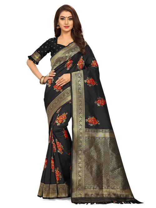 women's banarasi saree with blouse - 20175683 - Standard Image - 0