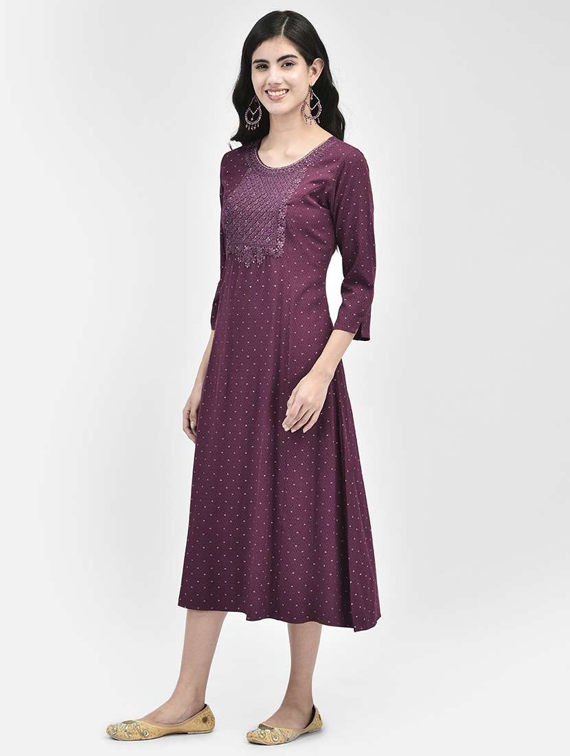 women printed ethnic dress - 20178346 -  Standard Image - 1