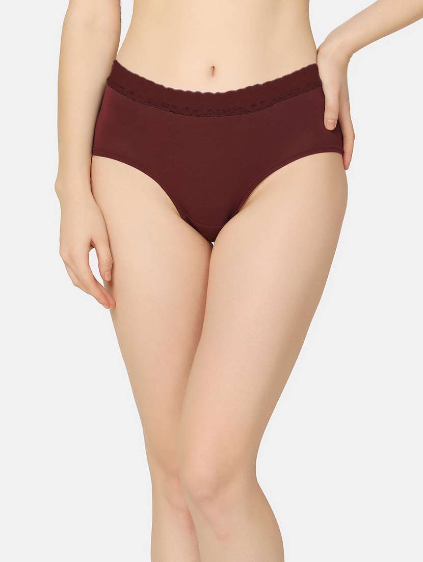 pack of 2 solid mid rise hipster full coverage panty - 20178439 - Standard Image - 4