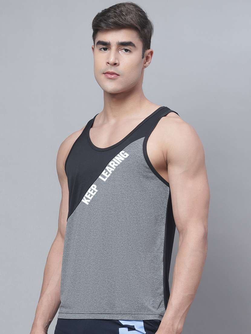 round neck color block vest - 20178473 -  Standard Image - 1