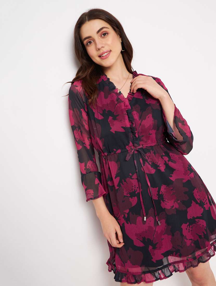 women's fit & flare floral dress - 20178538 -  Standard Image - 1