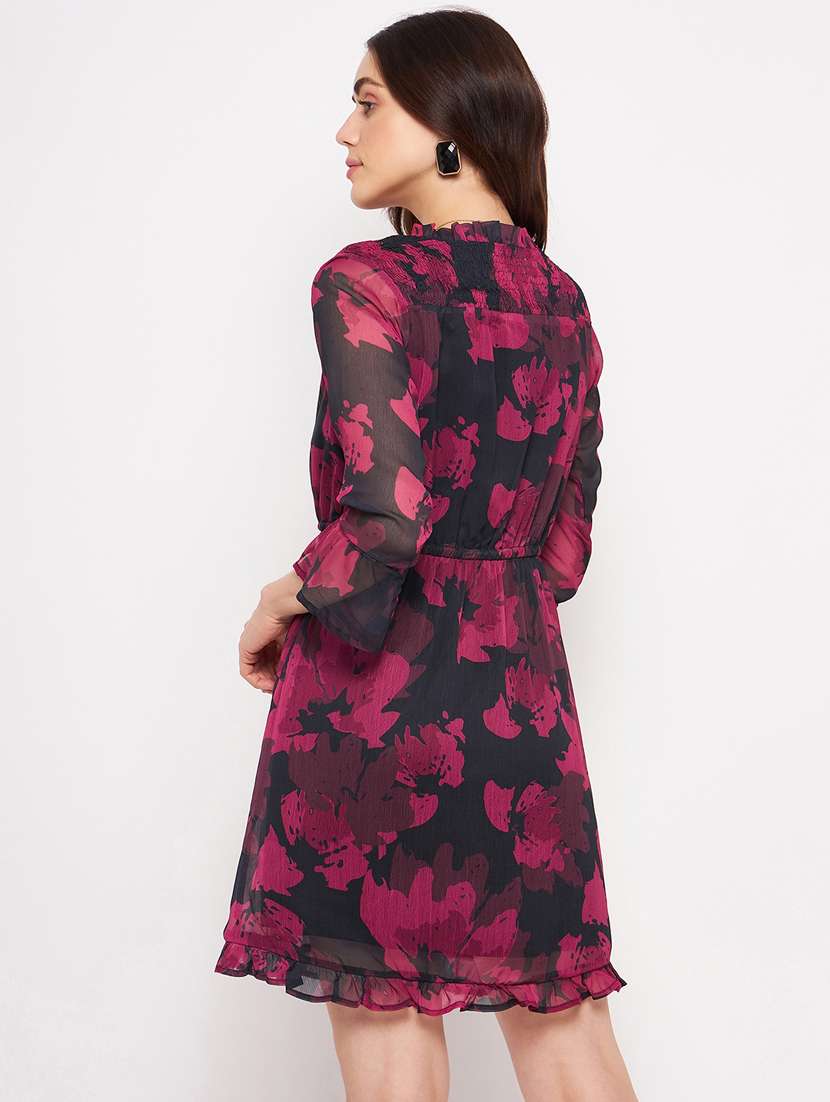 women's fit & flare floral dress - 20178538 -  Standard Image - 4