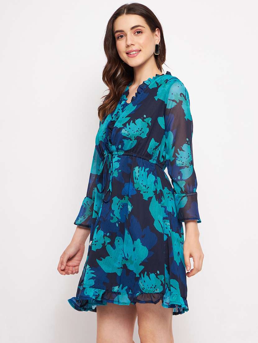 women's fit & flare floral dress - 20178539 -  Standard Image - 1