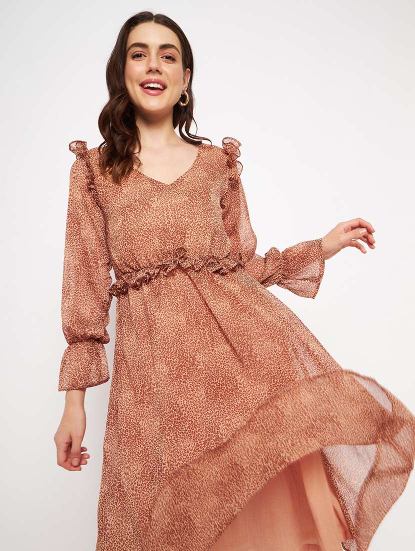 women's fit & flare printed dress - 20178541 -  Standard Image - 4