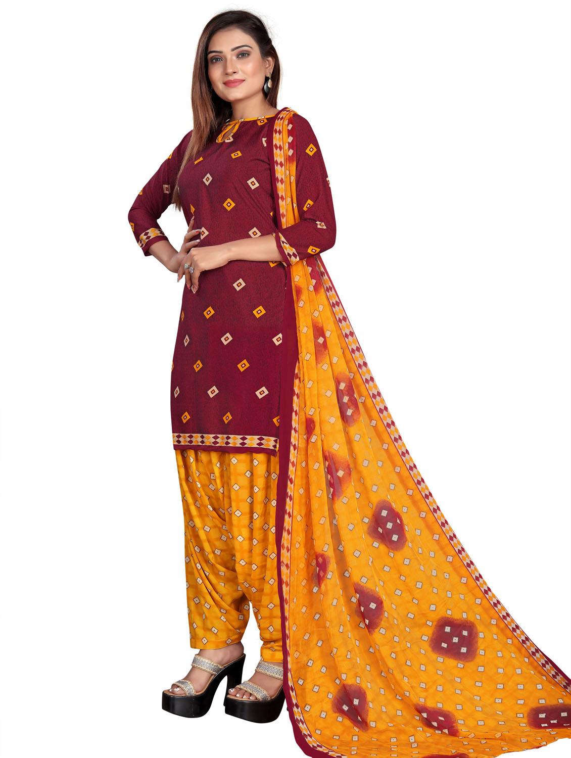 printed unstitched patiyala suits set - 20178732 - Standard Image - 1