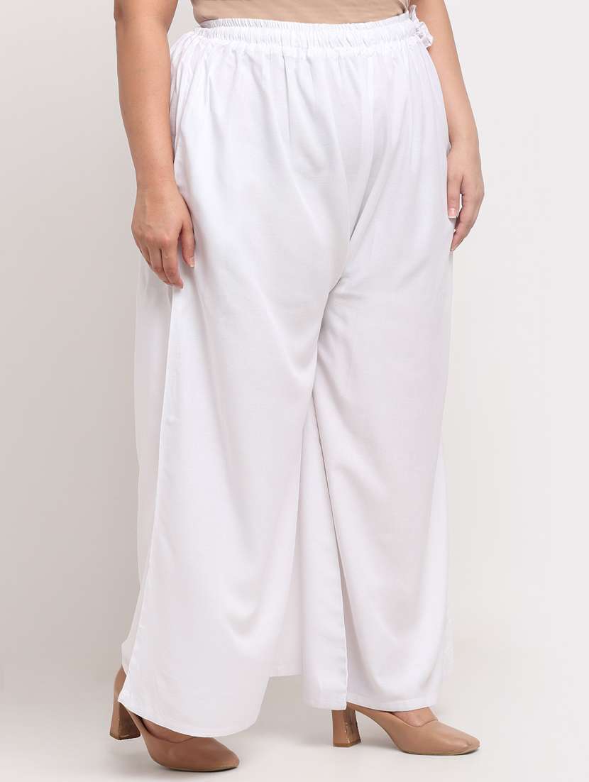 pack of 2 solid flared palazzo - 20179022 -  Standard Image - 4