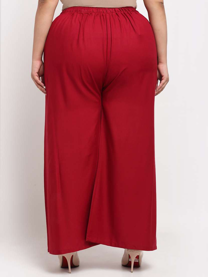 pack of 2 solid flared palazzo - 20179036 -  Standard Image - 4