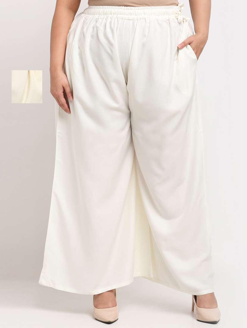 pack of 2 solid flared palazzo