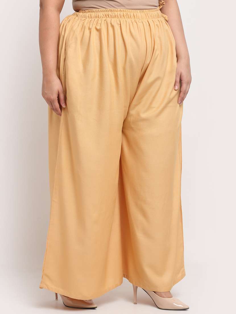 pack of 2 solid flared palazzo - 20179042 -  Standard Image - 4