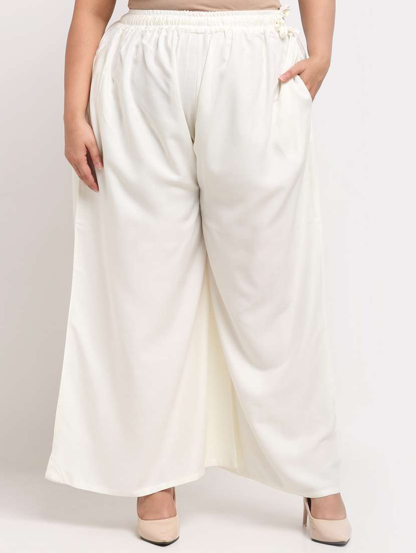 pack of 2 solid flared palazzo - 20179043 -  Standard Image - 1