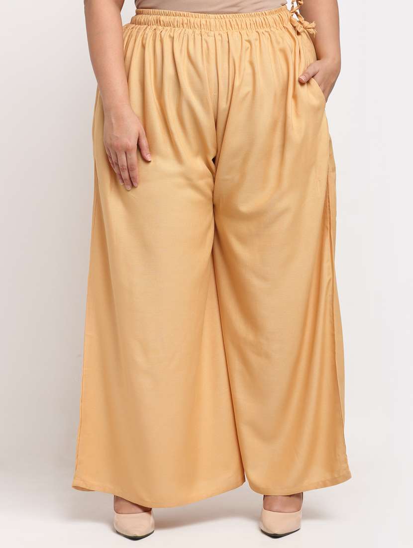 pack of 2 solid flared palazzo - 20179051 -  Standard Image - 1