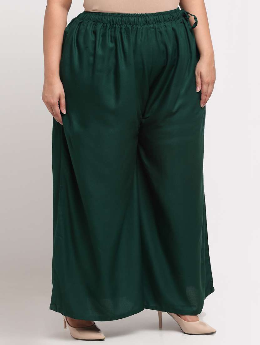 pack of 2 solid flared palazzo - 20179065 -  Standard Image - 4