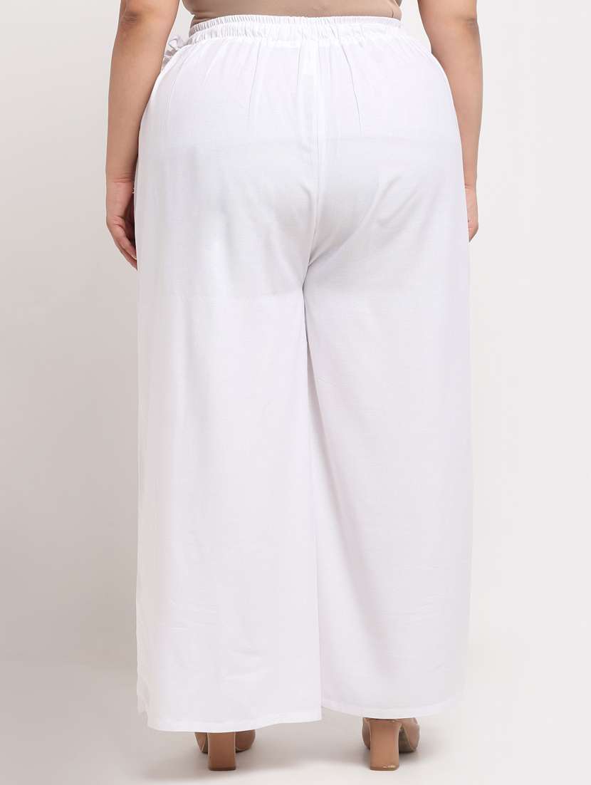 pack of 2 solid flared palazzo - 20179068 -  Standard Image - 4