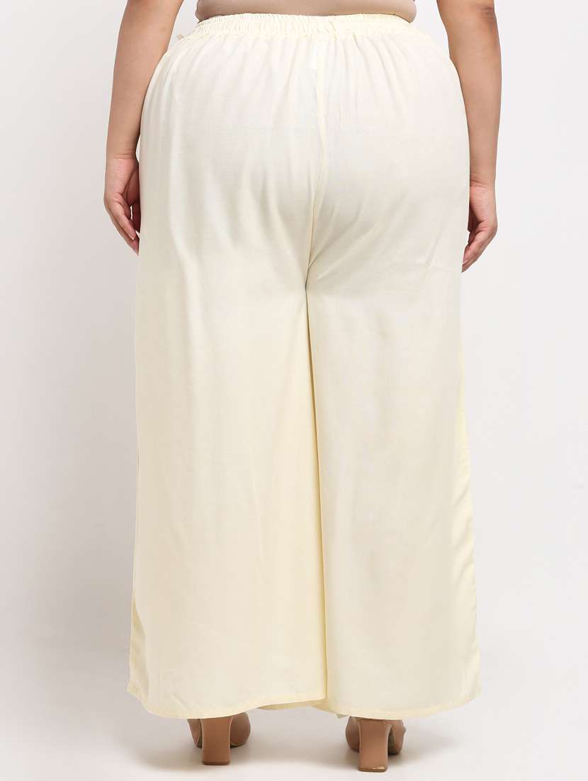 pack of 2 solid flared palazzo - 20179070 -  Standard Image - 4