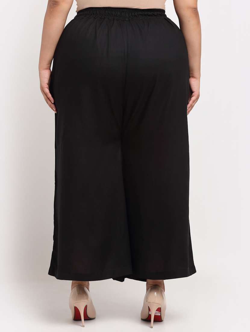 pack of 2 solid flared palazzo - 20179072 -  Standard Image - 4