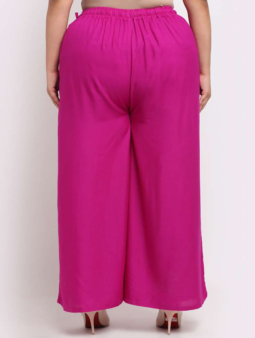 pack of 2 solid flared palazzo - 20179074 -  Standard Image - 4