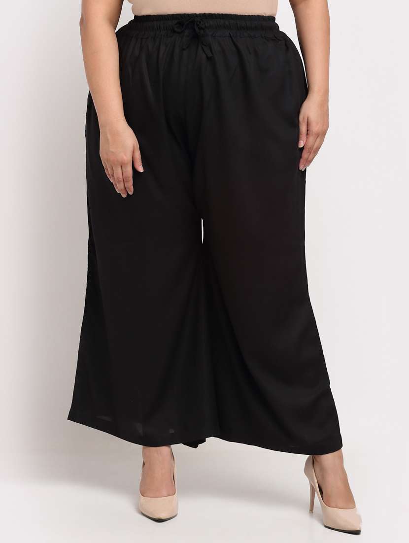 pack of 2 solid flared palazzo - 20179080 -  Standard Image - 1