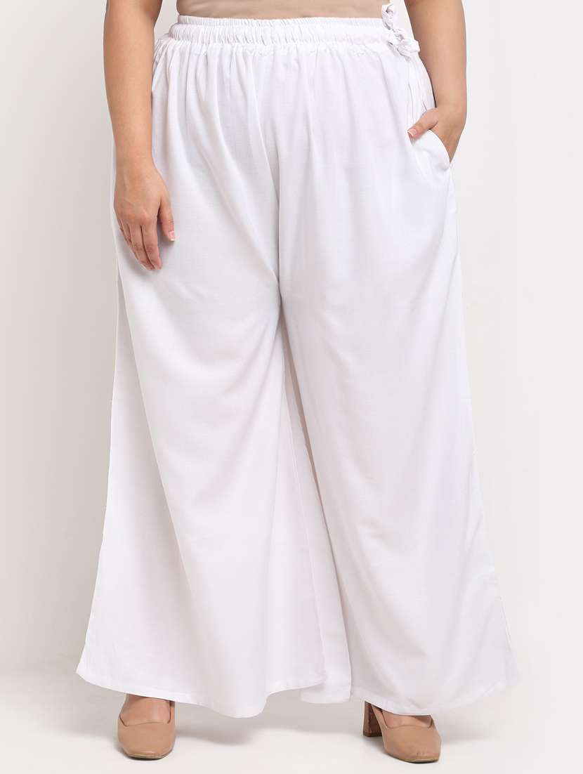 pack of 2 solid flared palazzo - 20179094 -  Standard Image - 1