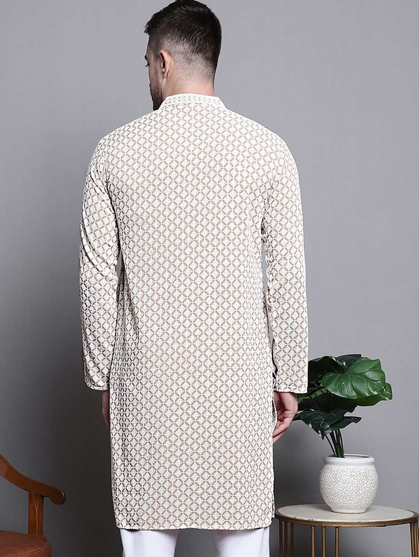 self design embroidered long kurta - 20182035 -  Standard Image - 1