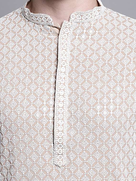 self design embroidered long kurta - 20182035 -  Standard Image - 4