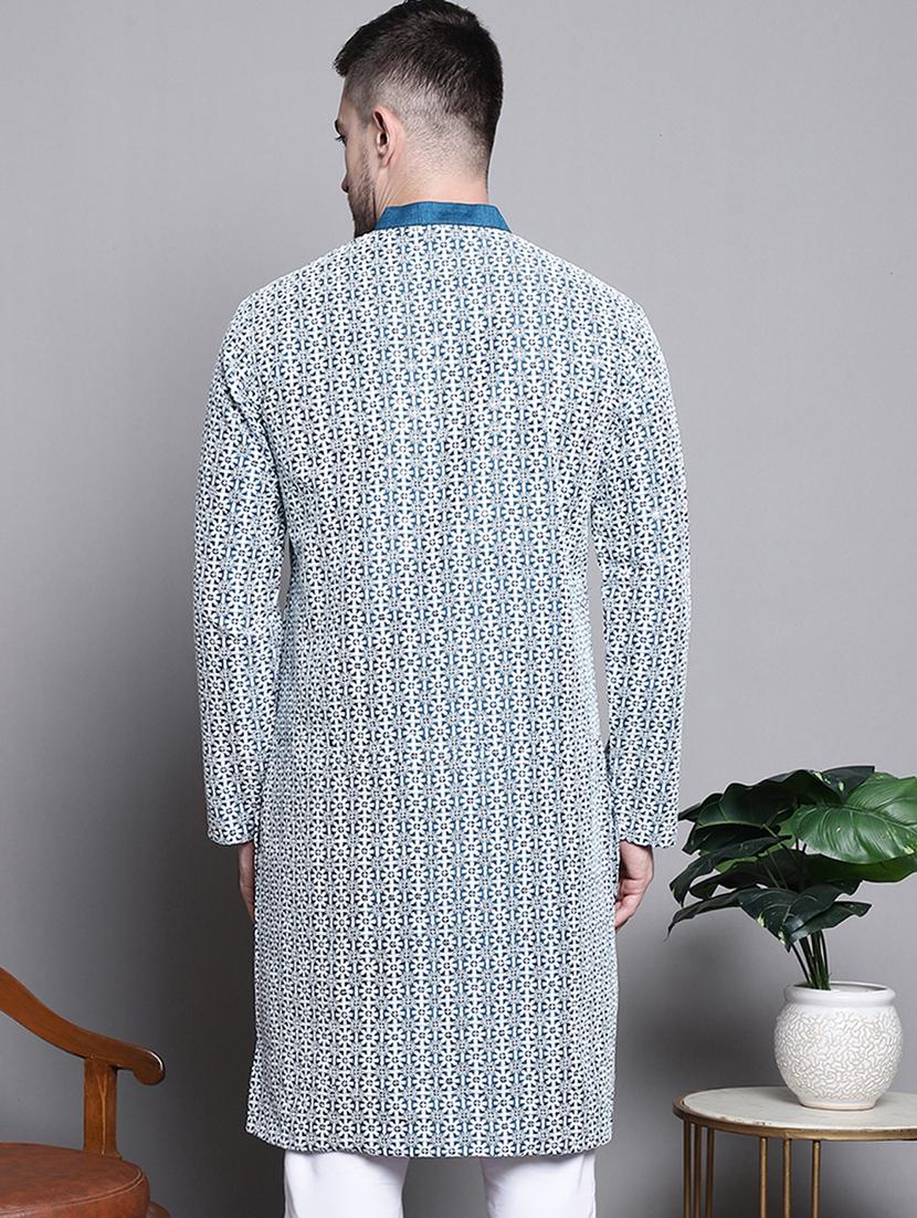self design embroidered long kurta - 20182044 - Standard Image - 1