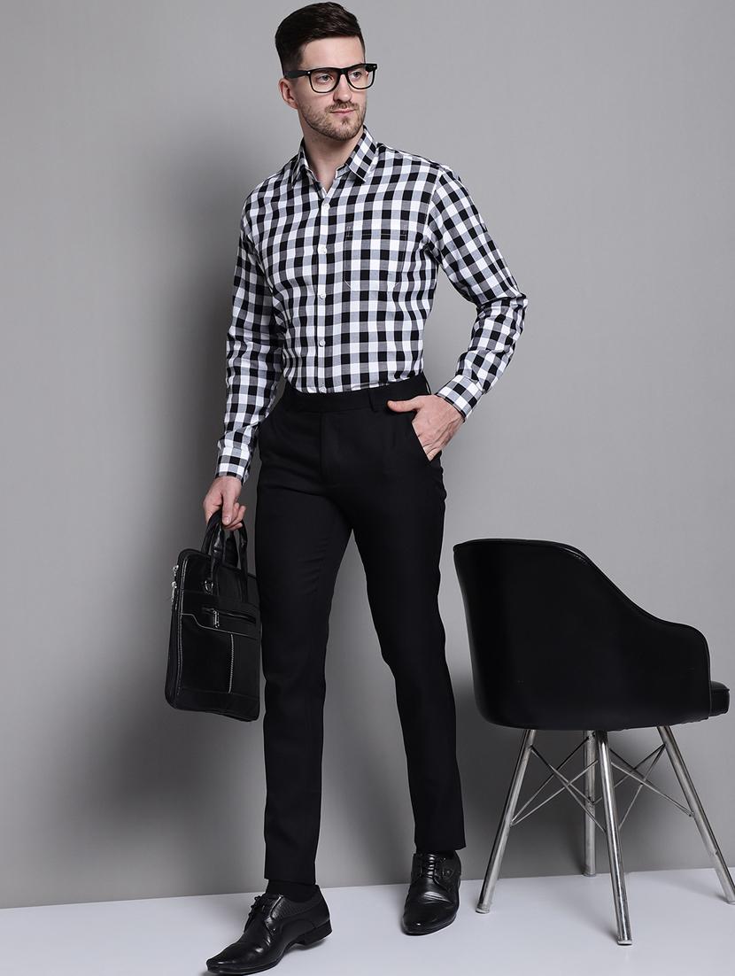 mens checks formal shirt - 20182081 - Standard Image - 4