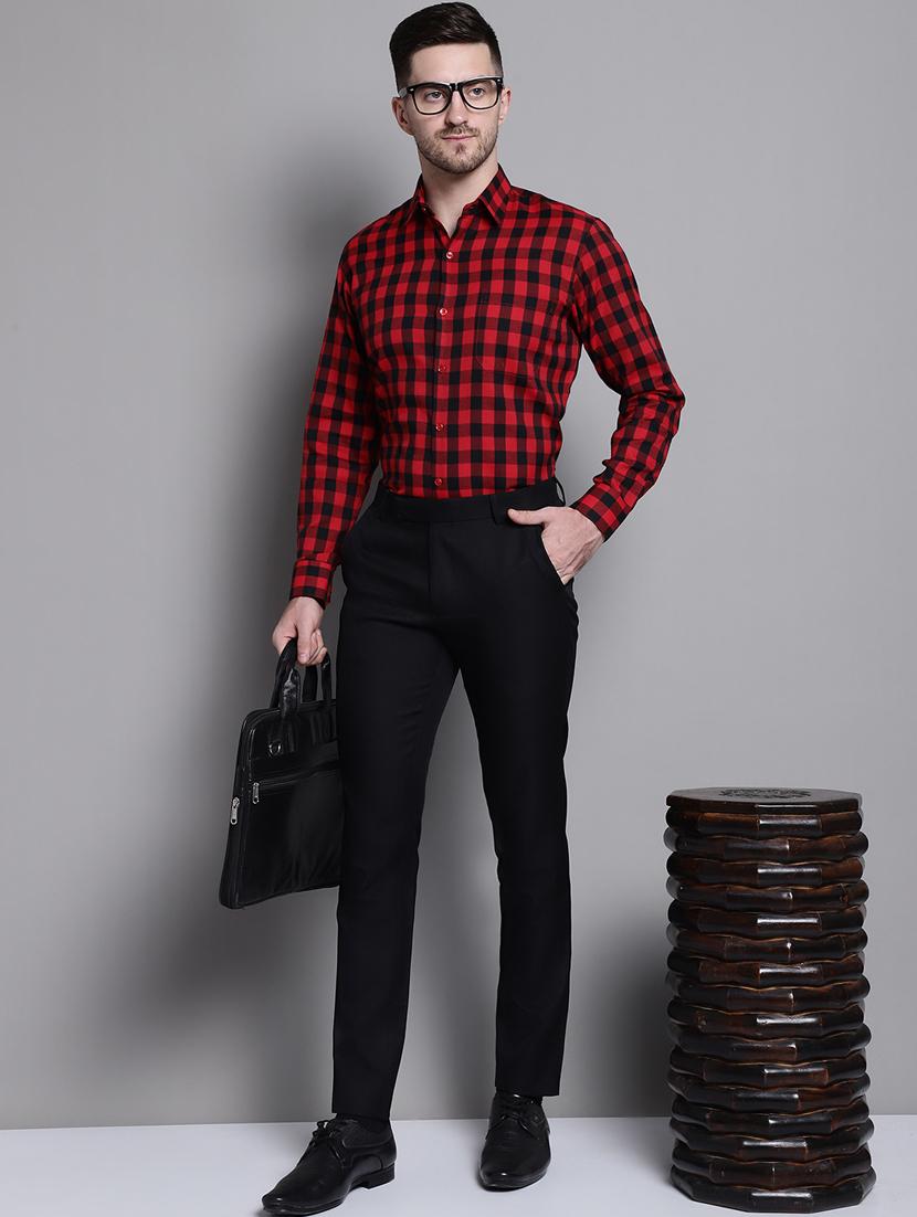 mens checks formal shirt - 20182083 - Standard Image - 4