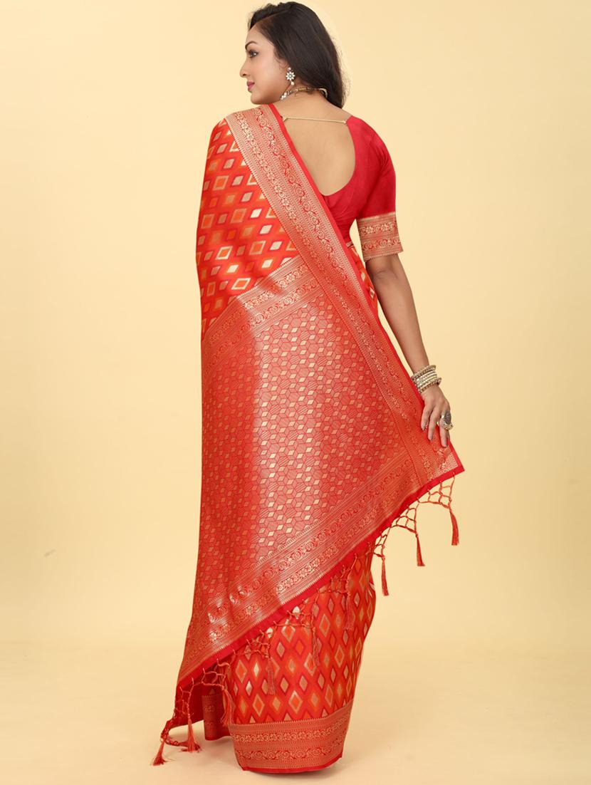 women's banarasi saree with blouse - 20182115 - Standard Image - 1