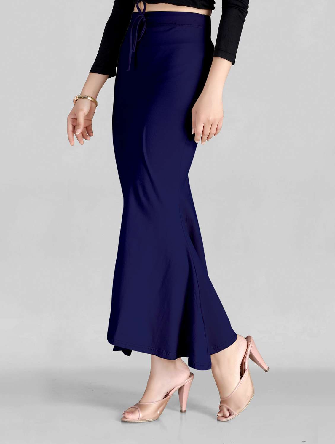 solid fish cut saree shapewear - 20183281 -  Standard Image - 1