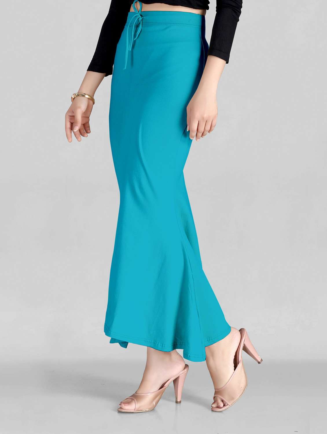 solid fish cut saree shapewear - 20183287 -  Standard Image - 1