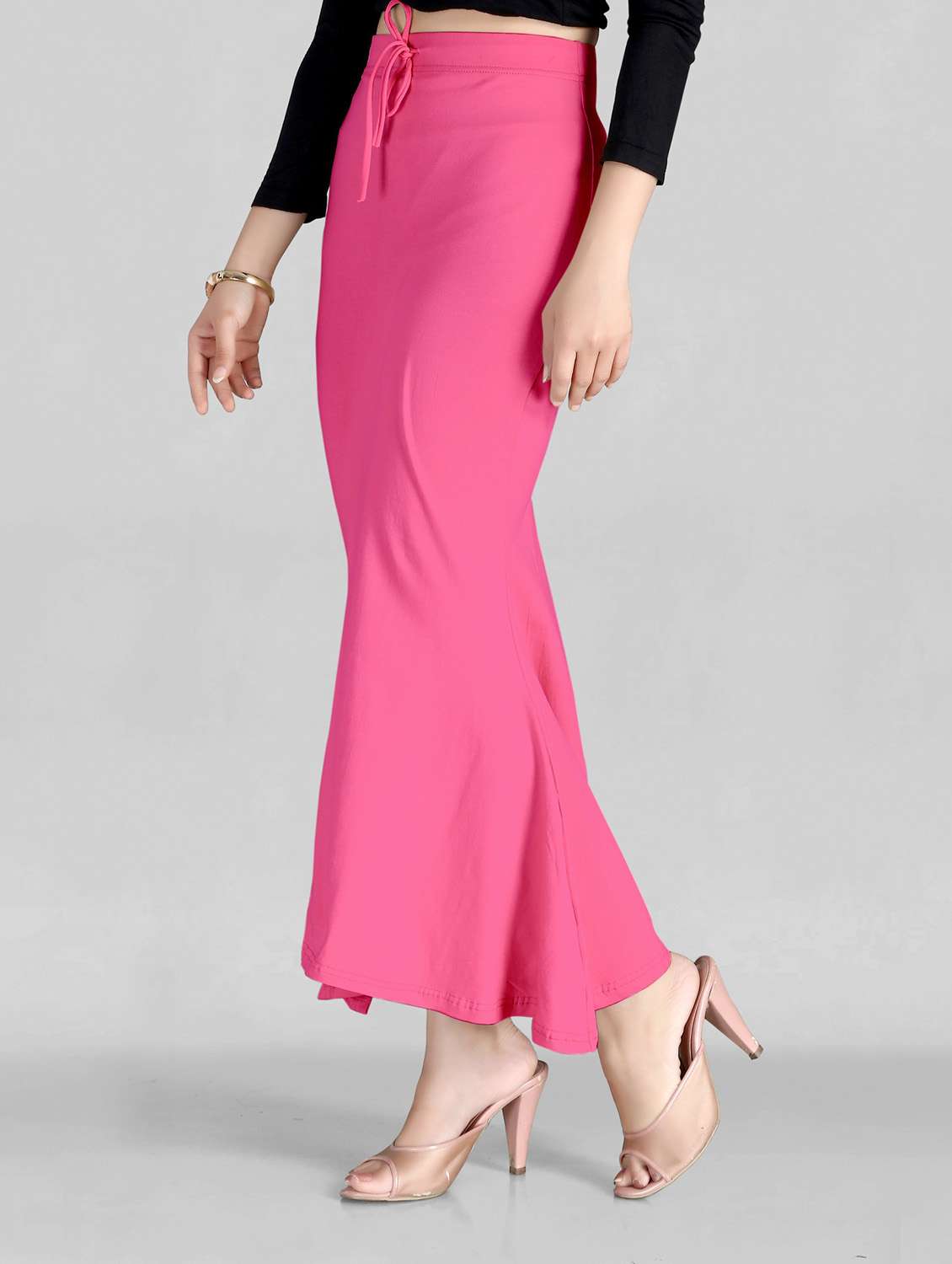solid fish cut saree shapewear - 20183297 -  Standard Image - 1