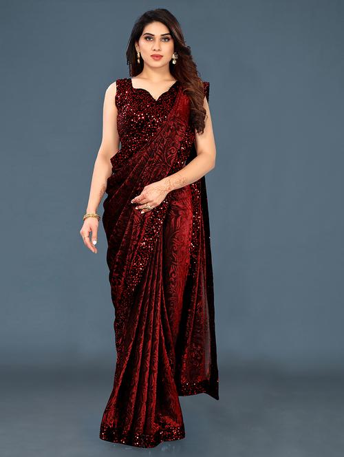 women's embellished saree with blouse - 20183631 - Standard Image - 0
