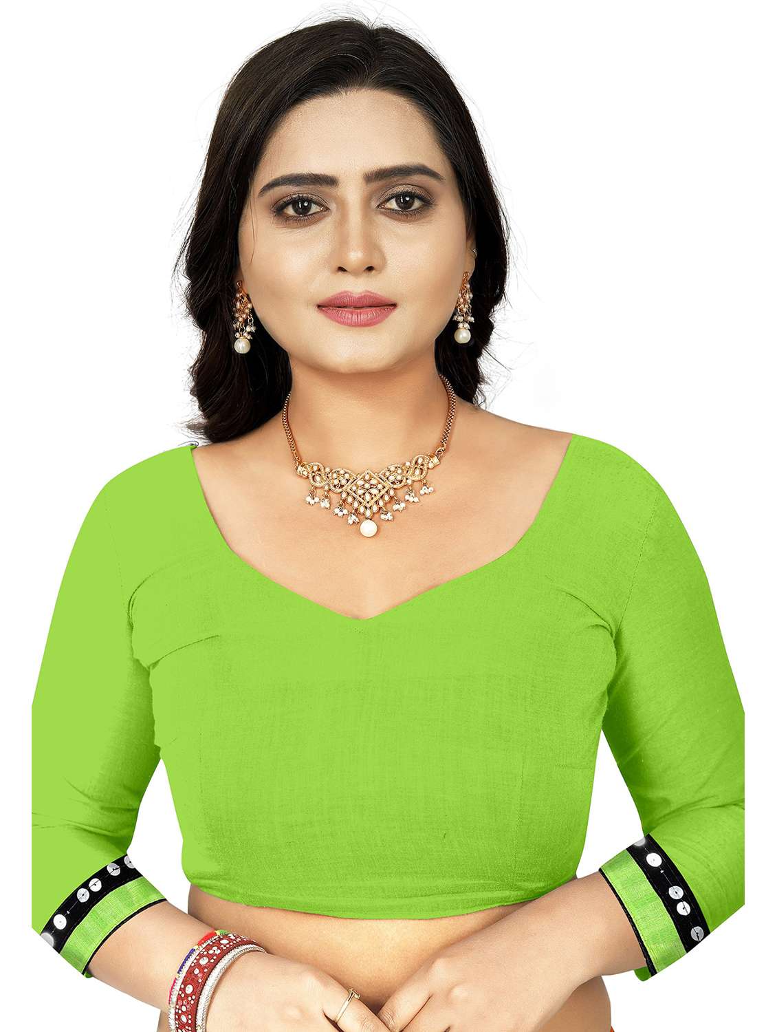 women's saree combo with blouse - 20183648 -  Standard Image - 4