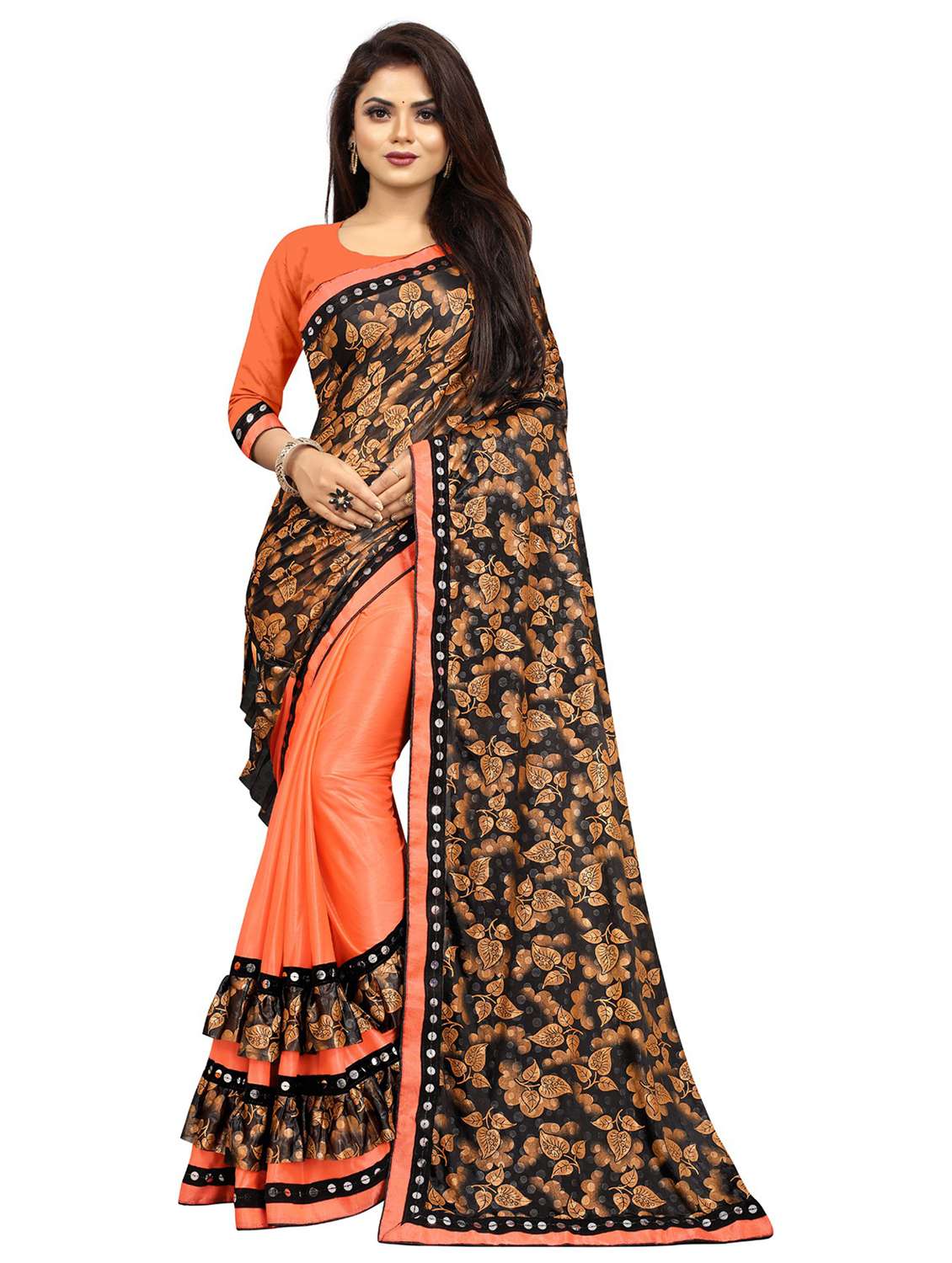 women's saree combo with blouse - 20183752 -  Standard Image - 1