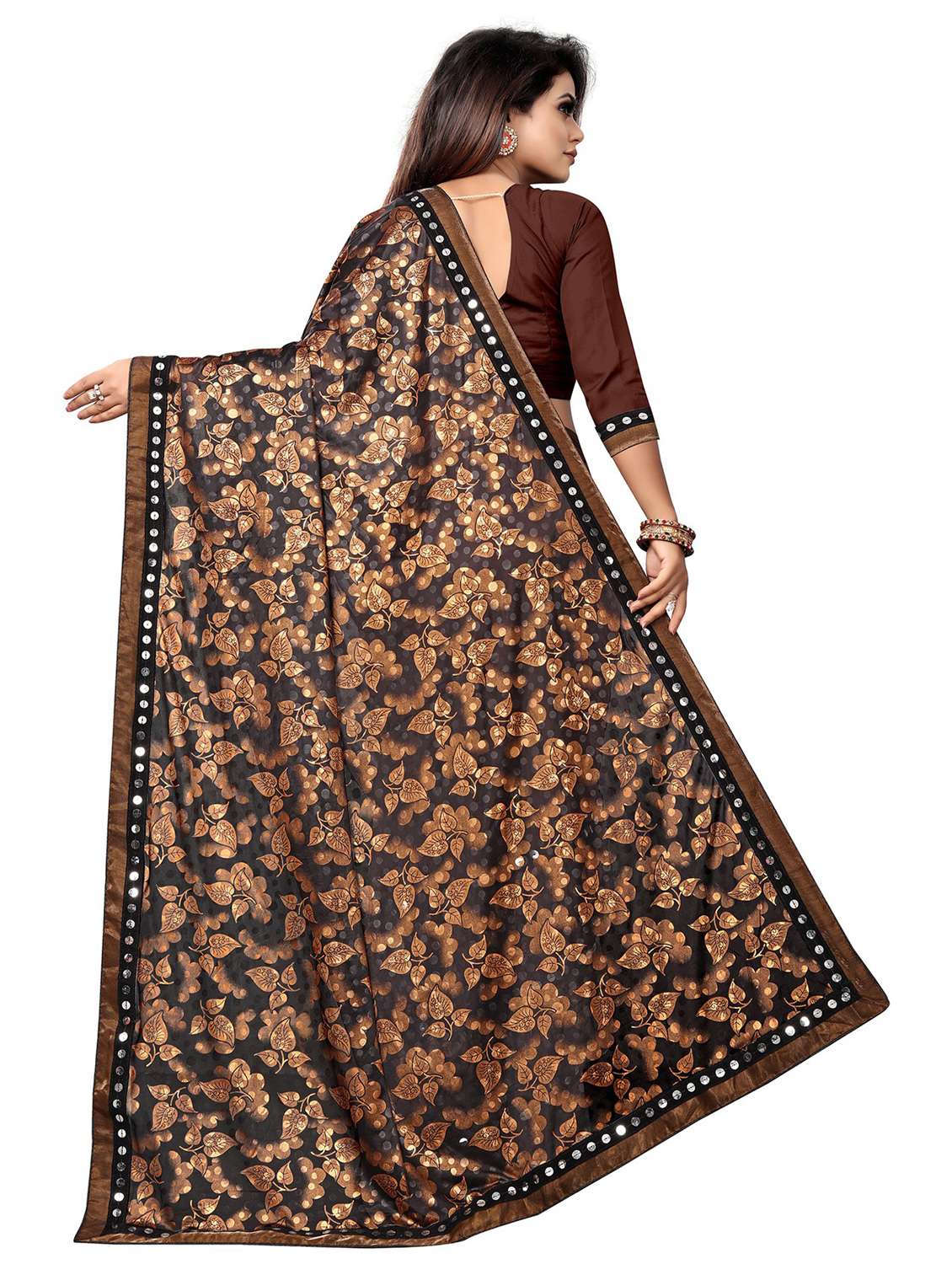 women's saree combo with blouse - 20183752 -  Standard Image - 4